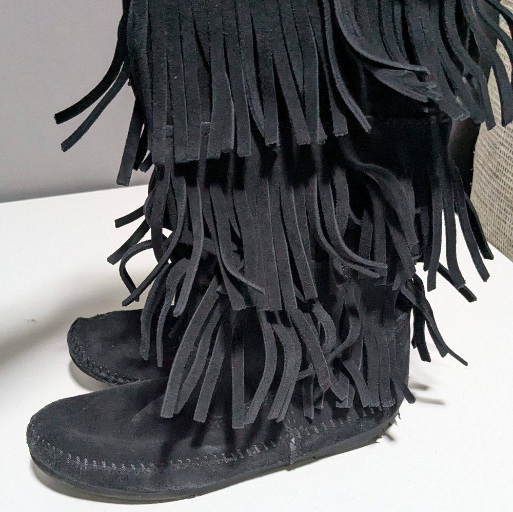 Fringe Black Women's Boots